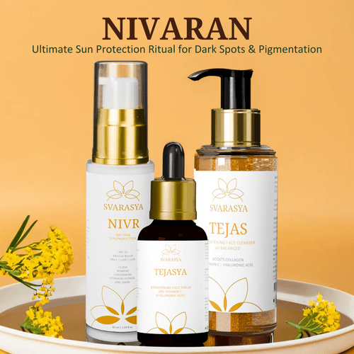 Sun Protection Ritual "Nivaran" for Dark Spots & Pigmentation | Face Wash, Face Serum & Sunscreen