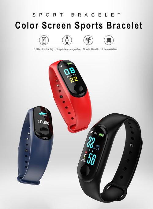 TDG M3 Band Fitness Tracker Smart Band Red