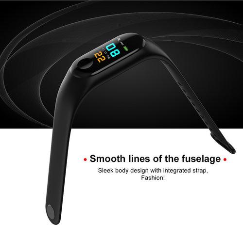 TDG M3 Smart Band Color Screen Blood Pressure Oxygen Heart Rate Android iOS