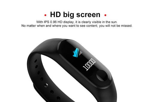TDG M3 Band Fitness Tracker Smart Band Red