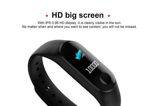 TDG M3 Smart Band Color Screen Blood Pressure Oxygen Heart Rate Android iOS