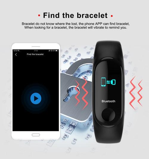 TDG M3 Smart Band Color Screen Blood Pressure Oxygen Heart Rate Android iOS