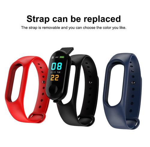 TDG M3 Smart Band Color Screen Blood Pressure Oxygen Heart Rate Android iOS