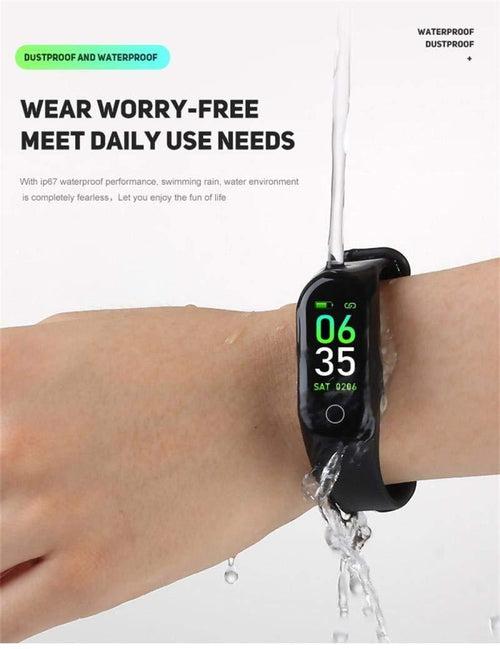 TDG M3 Smart Band Color Screen Blood Pressure Oxygen Heart Rate Android iOS