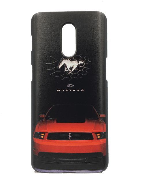 TDG OnePlus 6T 3D Texture Printed Luxury Car Mustang Hard Back Case Cover