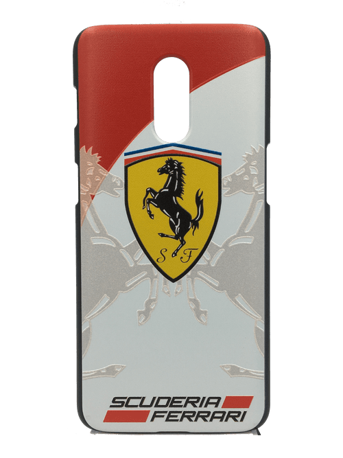 TDG OnePlus 6T 3D Texture Printed Luxury Car Ferrari Hard Back Case Cover