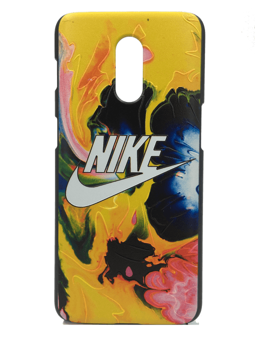 TDG OnePlus 6T 3D Texture Nike Printed Hard Back Case Cover