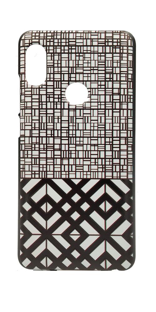 TDG Xiaomi Redmi Note 5 Pro 3D Texture Printed Black White Tile Hard Back Case Cover