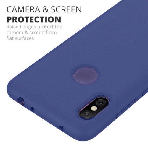 TDG Redmi Note 5 Pro Soft Silicone Protective Back Case Dark Blue