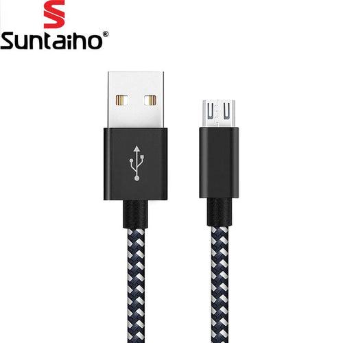 5V 2.4Amp Nylon Braided Fast Charging Micro USB to USB Charger Cable for Samsung Xiaomi LG Huawei Meizu Vivo Oppo