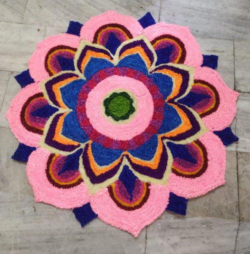 Baby Pink Rangoli Mat