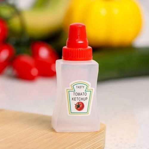 Mini Sauce Buddy bottles for tiffin & travel | set of 2 | leakproof (Red & Yellow)