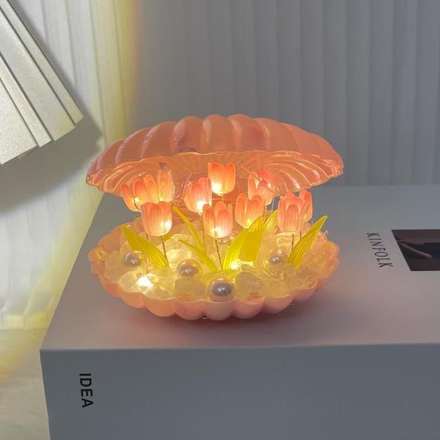 DIY Tulip Flower Shell Lamp | Small 10x10 cm