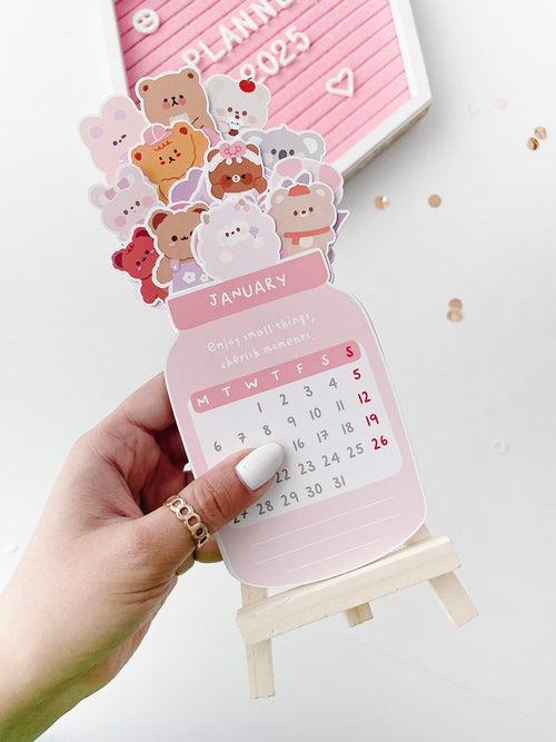 The Sweet Life 2025 Calendar Cards with Easel Stand | A6 Size | 4.1 x 5.8 inches