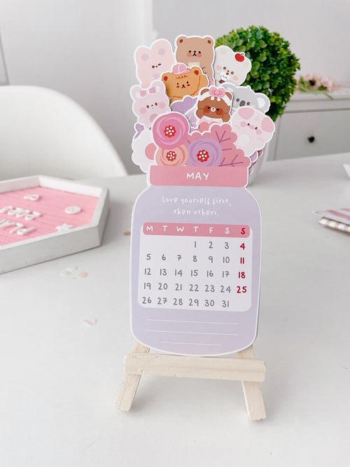 The Sweet Life 2025 Calendar Cards with Easel Stand | A6 Size | 4.1 x 5.8 inches