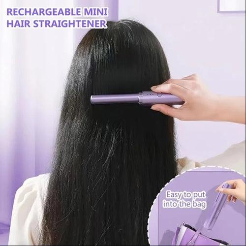 Cordless Portable Hair Straightener with Comb