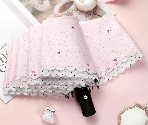 Lace Charm Elite pink automatic umbrella
