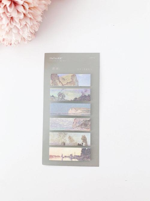 Aesthetic Landscape Index book tab series/ sticky notes/ page flags | 90 sheets each