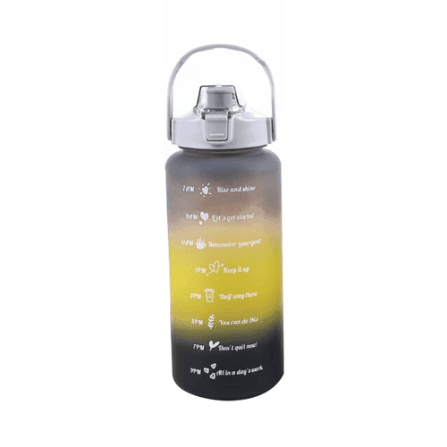 Ash Grey Ombre effect Time marked bottle for Home/School/Office/Gym/Travel | Non Toxic & Leakproof