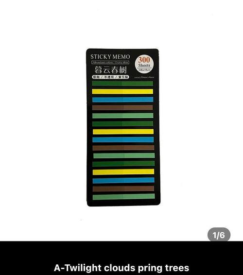 Beautiful thin highlighting strips Sticky notes | Available in 6 themes
