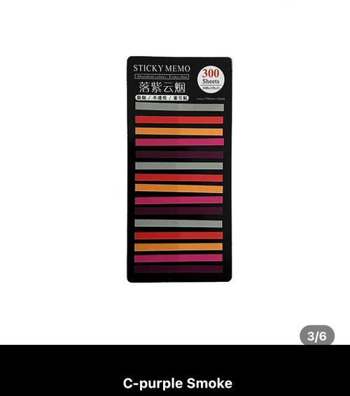 Beautiful thin highlighting strips Sticky notes | Available in 6 themes
