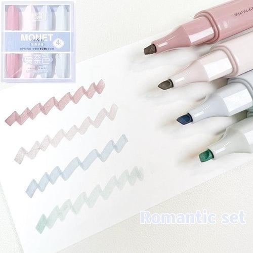 Chic Soft tip chiseled highlighter marker set | 3 styles
