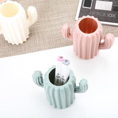 Cute Cactus Pen / Brush holder | Storage Organiser | Available in 2 colors