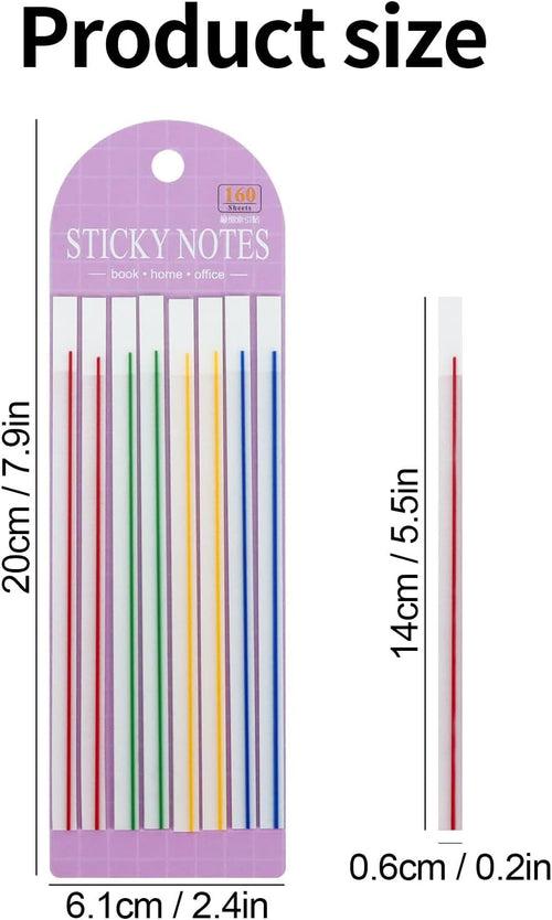 Long underlined highlighting strips Sticky notes