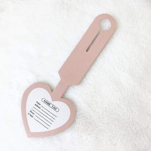 Lovely Heart Shaped Leather Travel Luggage Tag | Travel Accessory | Available in 2 colors