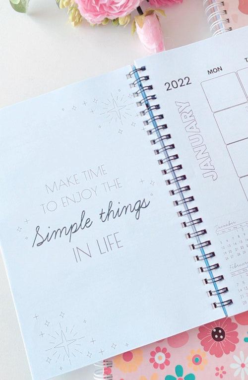 "My Year" Annual Planner 2024 with dates | Available in 3 designs | Hardcover Spiral | 140 pages