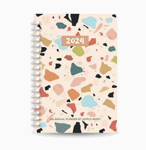 "My Year" Annual Planner 2024 with dates | Available in 3 designs | Hardcover Spiral | 140 pages