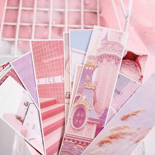 Pastel Pink Photo Series Paper Bookmarks set | 30 pcs per pack