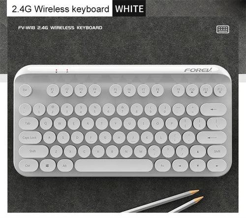 Retro Typewriter style ergonomic 2.4G Wireless Keyboard For Home/ Office | Laptop/PC