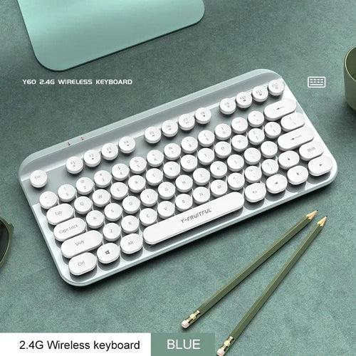 Retro Typewriter style ergonomic 2.4G Wireless Keyboard For Home/ Office | Laptop/PC
