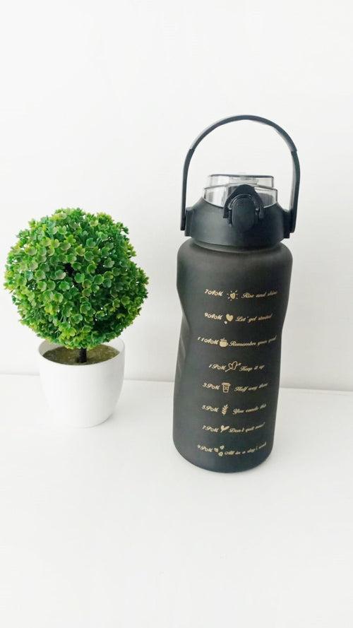 Stylish Noir Time marked bottle for Home/School/Office/Gym/Travel | Non Toxic & Leakproof