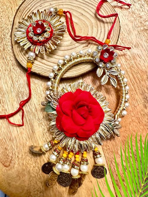 Gotta Pati Rakhi Lumba Set