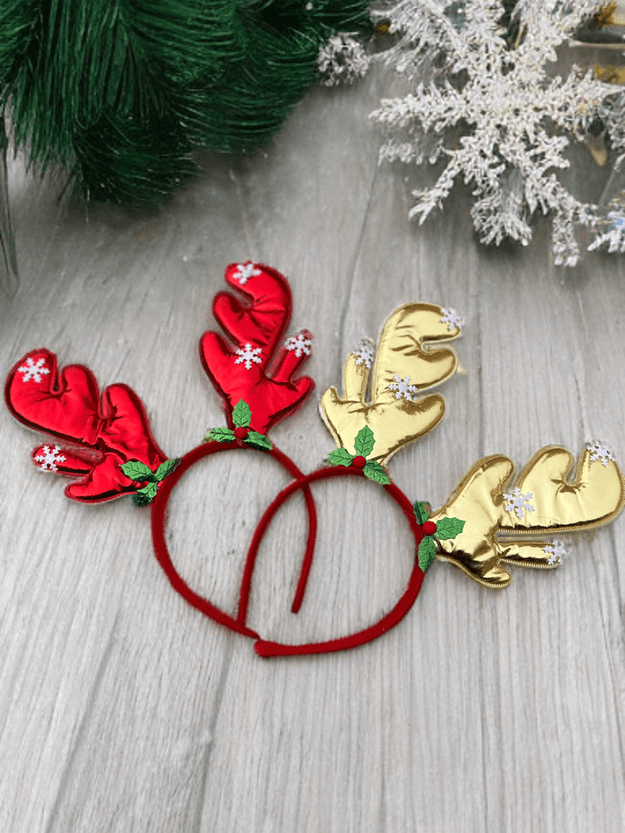 Reindeer Hairband Party Prop for Christmas X-Mas Party Celebrations (SET OF 2)