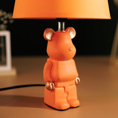 Table Light Bear Bedside Lamp Resin Crafts Cartoon - Orange