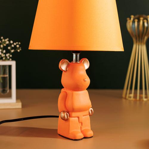 Table Light Bear Bedside Lamp Resin Crafts Cartoon - Orange