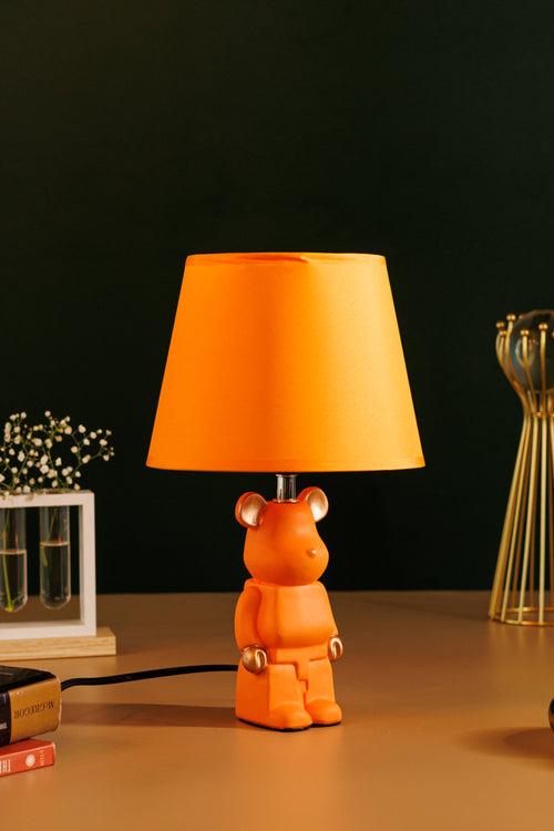 Table Light Bear Bedside Lamp Resin Crafts Cartoon - Orange