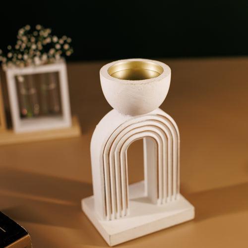 Minimalist pillar candle holder