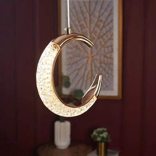 LED Moon Pendant Light Dimmable Ceiling Lamp