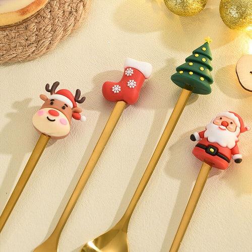 Xmas Fork & Spoon (Set Of 4)