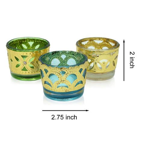 Crinds Ethnic Glass Candle Lamp