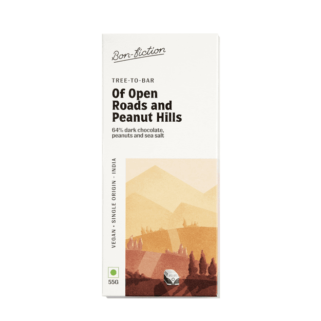 Of Open Roads and Peanut Hills - 64% Dark chocolate with peanuts and seasalt