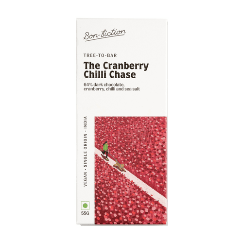 The Cranberry Chilli Chase - 64% Dark chocolate with cranberries, chilli and seasalt