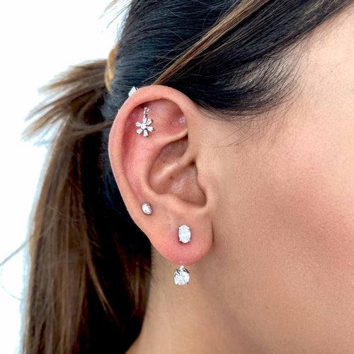 Aster Drop Helix Earrings