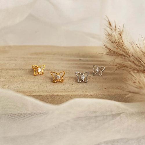 Butterfly Silver Studs