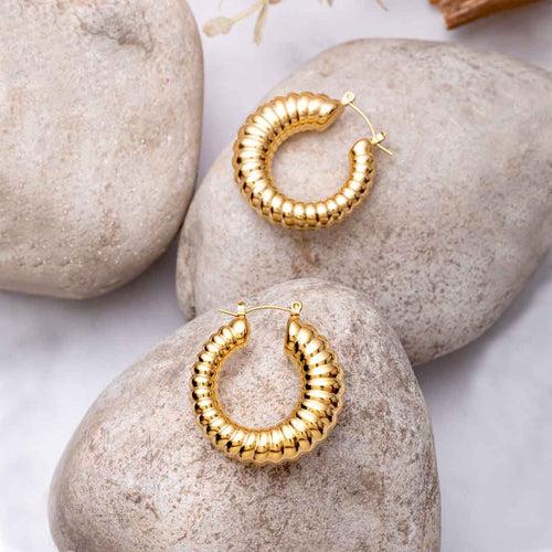 Croissant Chunky Gold Hoops