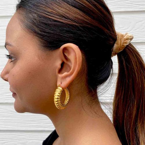 Croissant Chunky Gold Hoops